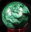 Gorgeous Polished Malachite Sphere - Congo #39398-2